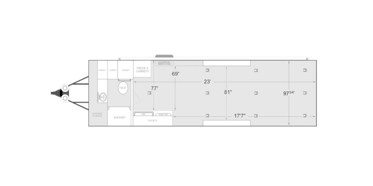 2020 ATC Toy Hauler 8.5X28 Travel Trailer at Camperland RV STOCK# 218636 Floor plan Layout Photo