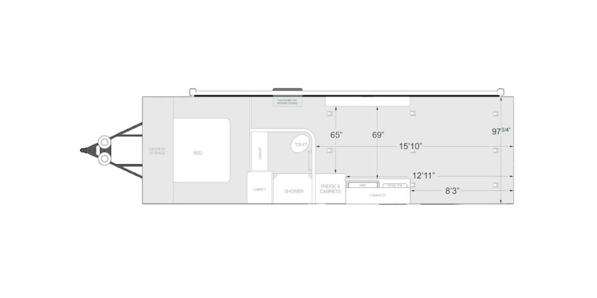 2022 ATC Toy Hauler 8.5X28 BEDROOM Travel Trailer at Camperland RV STOCK# N216482 Floor plan Layout Photo
