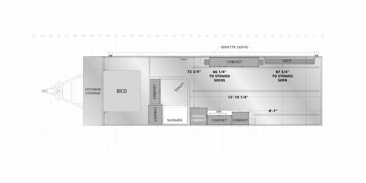 2021 ATC Game Changer Pro Series 2816 Travel Trailer at Camperland RV STOCK# U223730 Floor plan Layout Photo