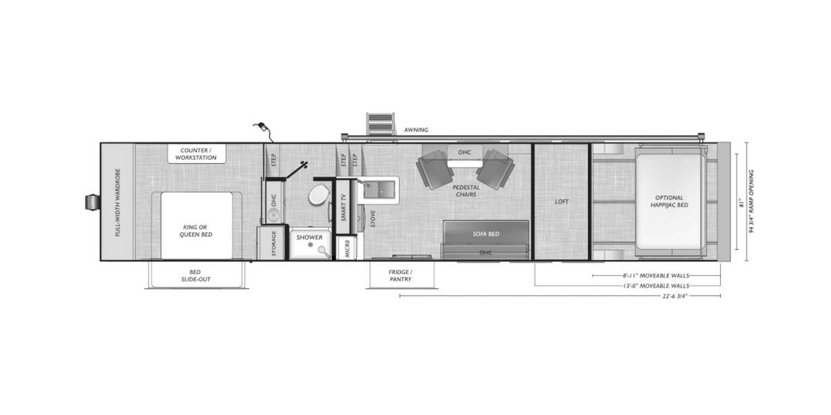 2023 ATC Pla 700 Series 4319 Fifth Wheel at Camperland RV STOCK# N231007 Floor plan Layout Photo