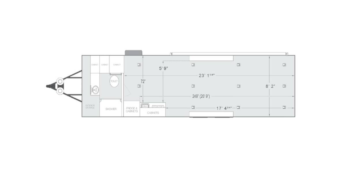 2019 ATC Toy Hauler 8.5X28 Travel Trailer at Camperland RV STOCK# 6169 Floor plan Layout Photo