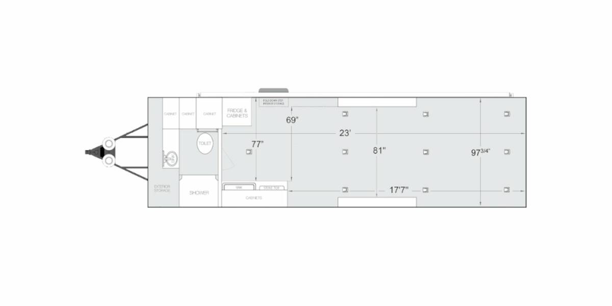 2021 ATC Toy Hauler 8.5X28 Travel Trailer at Camperland RV STOCK# 2816 Floor plan Layout Photo