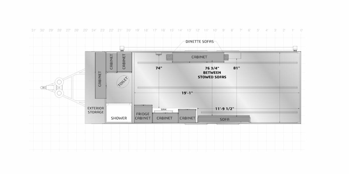 2021 ATC Game Changer Pro Series 2419 Travel Trailer at Camperland RV STOCK# 222668 Floor plan Layout Photo