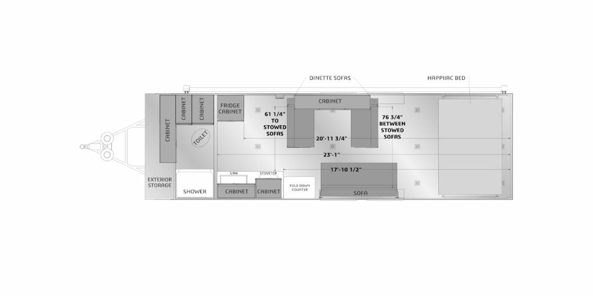 2021 ATC Game Changer Toy Hauler 2823 Travel Trailer at Camperland RV STOCK# 222458 Floor plan Layout Photo